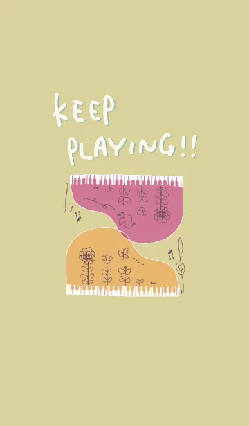 [LINE着せ替え] KEEP PLAYING ！！-黄の画像1