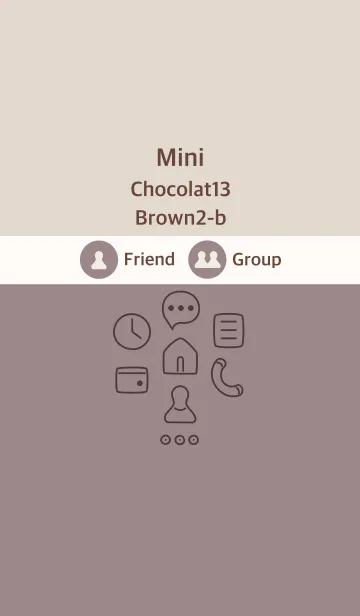 [LINE着せ替え] 手書き5 ショコラ13 ブラウン2-bの画像1