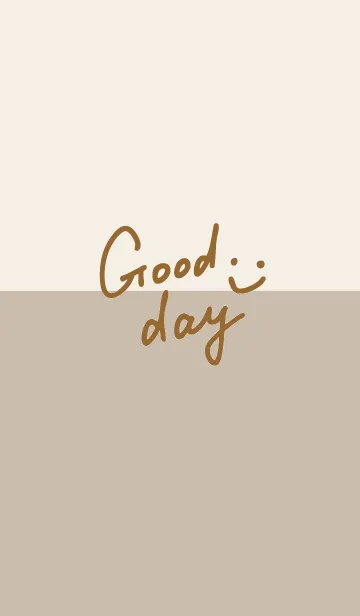 [LINE着せ替え] シンプルスマイル ベージュとブラウン29の画像1