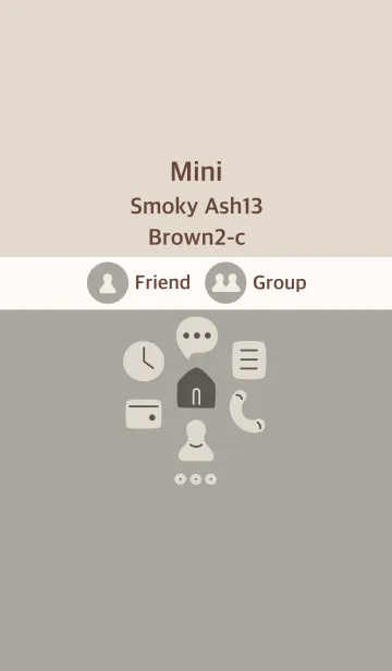 [LINE着せ替え] 手書き5 スモーキーアッシュ13 ブラウン2-cの画像1