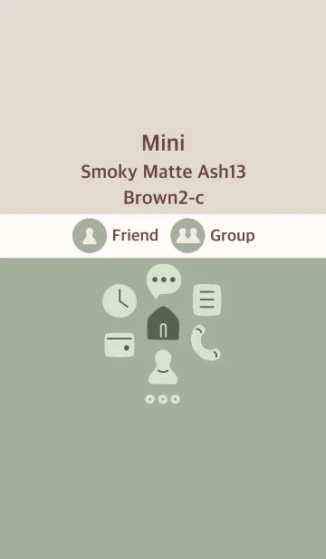 [LINE着せ替え] 手書き5 スモーキーM-Ash13 ブラウン2-cの画像1