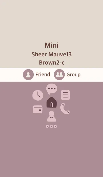 [LINE着せ替え] 手書き5 シアーモーヴ13 ブラウン2-cの画像1