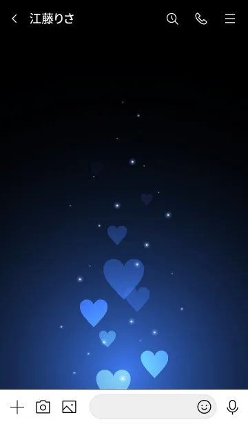 [LINE着せ替え] - Beautiful Jay Blue Heart -の画像3