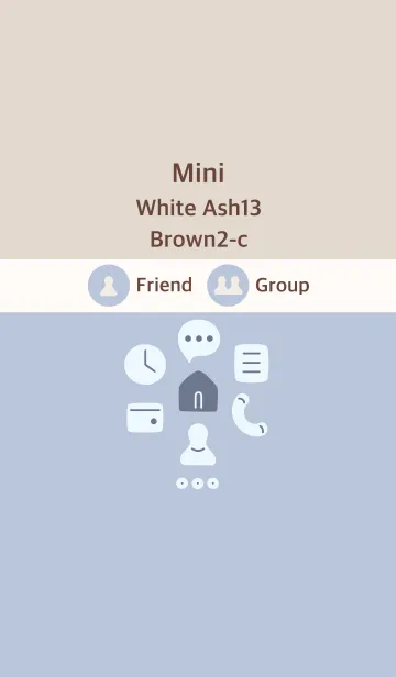 [LINE着せ替え] 手書き5 ホワイトアッシュ13 ブラウン2-cの画像1