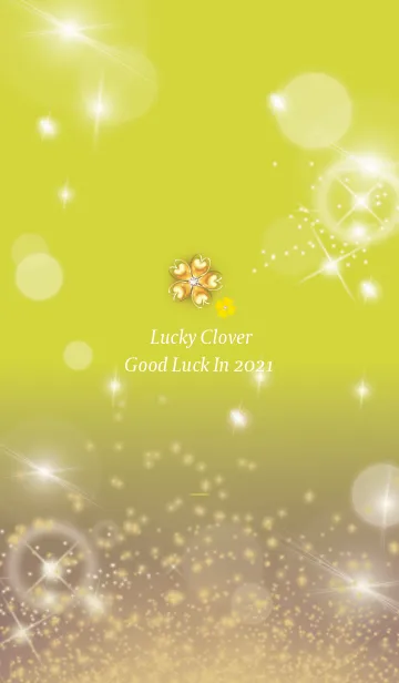 [LINE着せ替え] 黒と黄色 : 2021運気UPクローバーの画像1