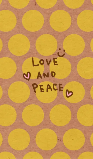 [LINE着せ替え] クラフト紙黄色ドット-スマイル6-の画像1