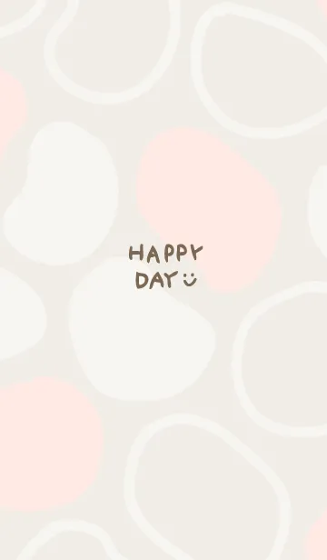 [LINE着せ替え] シンプル3カラー有機的な丸ピンク5の画像1