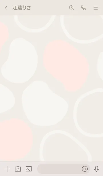 [LINE着せ替え] シンプル3カラー有機的な丸ピンク5の画像3