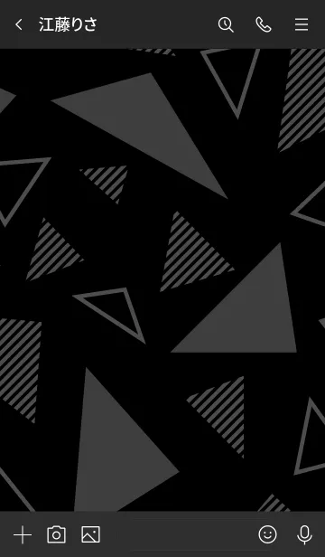 [LINE着せ替え] シンプル 白三角 黒の画像3