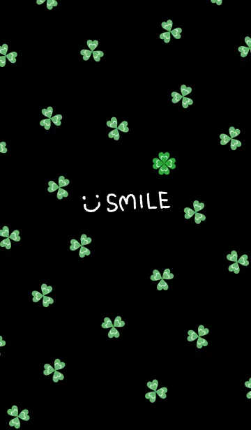 [LINE着せ替え] 幸運のクローバースマイル 黒4の画像1