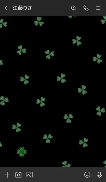 [LINE着せ替え] 幸運のクローバースマイル 黒4の画像3