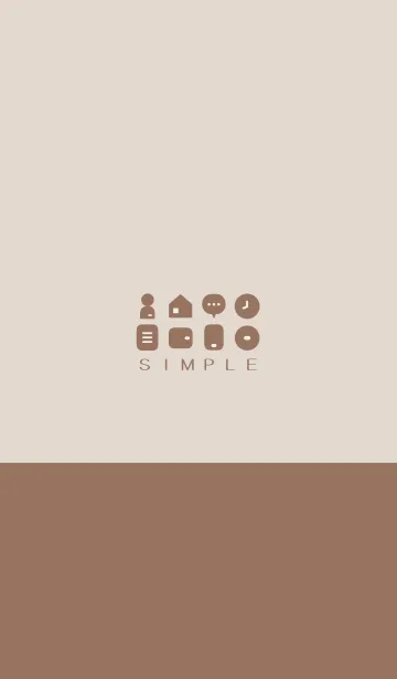 [LINE着せ替え] シンプル（beige brown)V.773の画像1