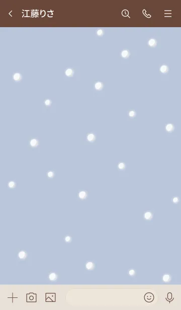 [LINE着せ替え] 雪だるまA2 ホワイトAsh13 ブラウン2-3の画像3