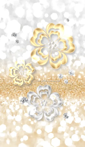 [LINE着せ替え] 超絶運気アップ♥黄金クローバーin光の海⑥の画像1