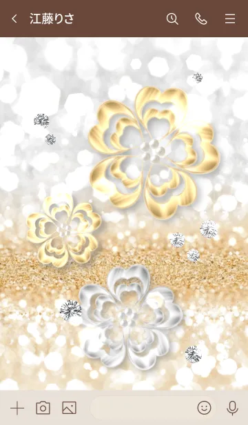 [LINE着せ替え] 超絶運気アップ♥黄金クローバーin光の海⑥の画像3