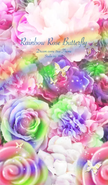 [LINE着せ替え] 超開運 Rainbow Rose Butterflyの画像1