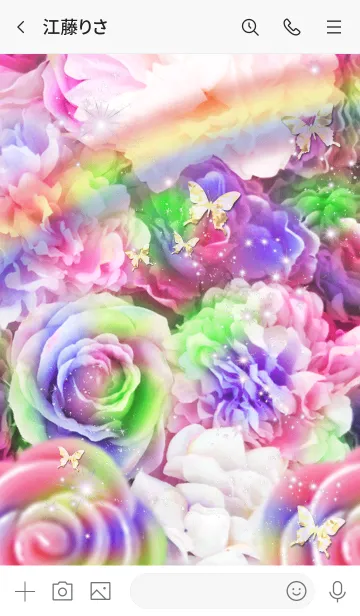 [LINE着せ替え] 超開運 Rainbow Rose Butterflyの画像3