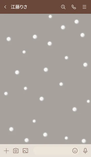 [LINE着せ替え] 雪だるまA2 グレージュ13 ブラウン2-4の画像3