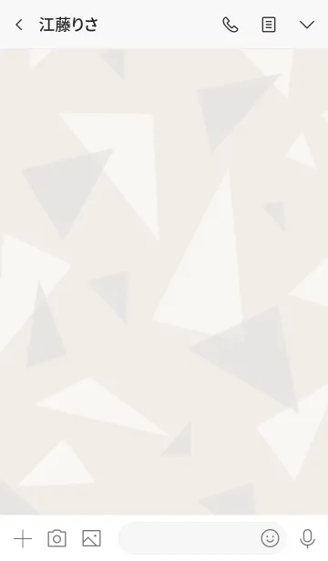 [LINE着せ替え] 三角2色 スマイル 黒3の画像3