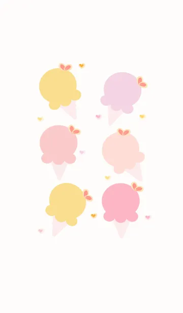 [LINE着せ替え] Cute ice-cream theme 99の画像1