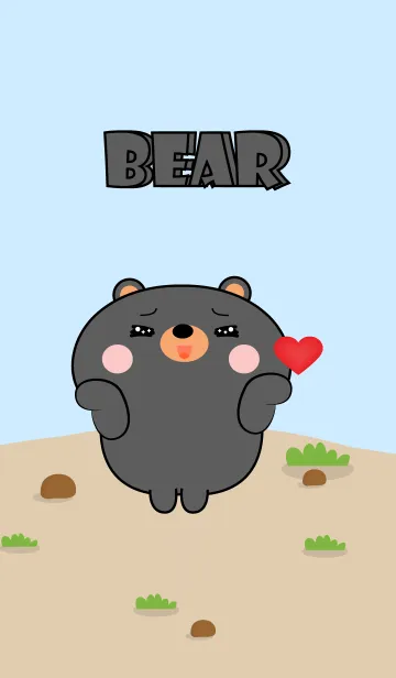 [LINE着せ替え] Emotions Cute Black Bear Theme (JP)の画像1