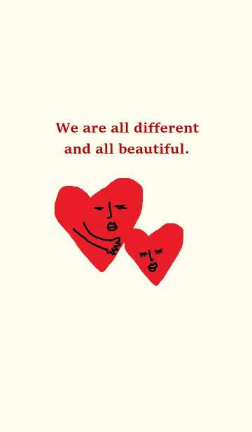 [LINE着せ替え] We are all different and all beautiful**の画像1