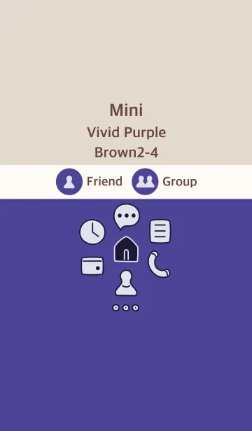 [LINE着せ替え] ミニ ビビッドパープル ブラウン2-4の画像1