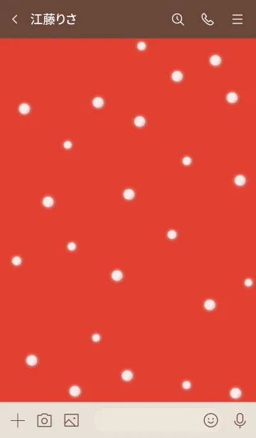 [LINE着せ替え] 雪だるまA2 ビビッドレッド ブラウン2の画像3