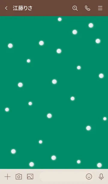 [LINE着せ替え] 雪だるまA2 ビビッドグリーン2 ブラウン2の画像3