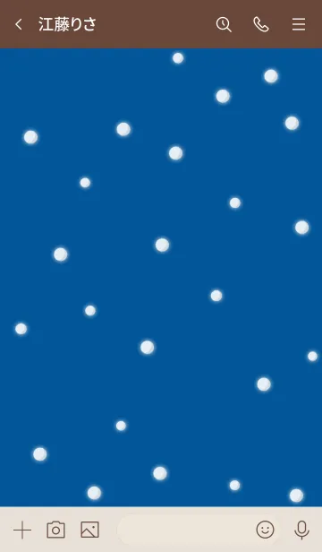 [LINE着せ替え] 雪だるまA2 ビビッドブルー2 ブラウン2の画像3