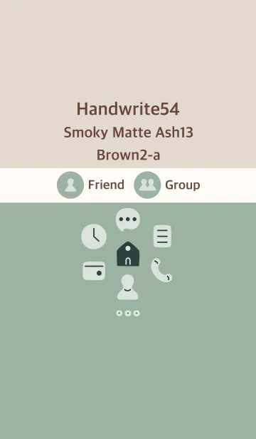 [LINE着せ替え] 手書き54 スモーキーM ash13 ブラウン2-aの画像1