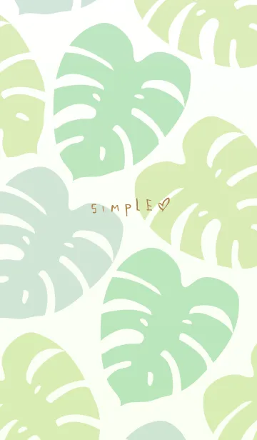 [LINE着せ替え] シンプルモンステラ12の画像1