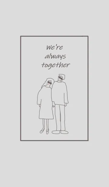 [LINE着せ替え] We're always together / lightgrayの画像1