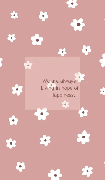 [LINE着せ替え] flower pattern / dryrose beigeの画像1