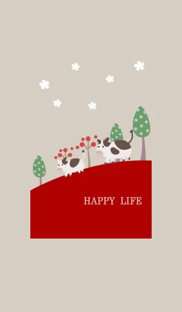 [LINE着せ替え] ハッピーキュート牛♪北欧の森の画像1