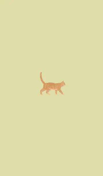 [LINE着せ替え] シンプルなネコ（街角の茶トラ）の画像1