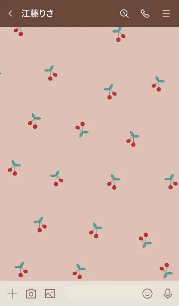 [LINE着せ替え] さくらんぼ(韓国語) -dusty pink-の画像3
