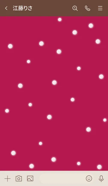 [LINE着せ替え] 雪だるまA2 Vワインレッド ブラウン2-3の画像3