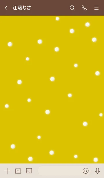 [LINE着せ替え] 雪だるまA2 ビビッドイエロー ブラウン2-3の画像3