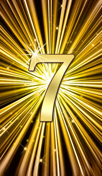 [LINE着せ替え] 最強最速_光るラッキーセブン＿数字7#20の画像1