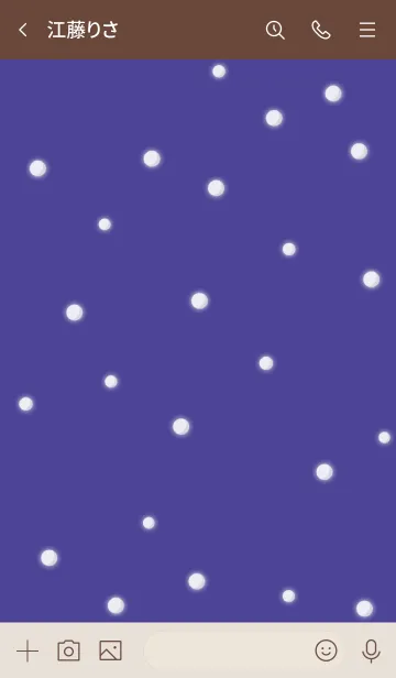 [LINE着せ替え] 雪だるまA2 ビビッドパープル ブラウン2-3の画像3