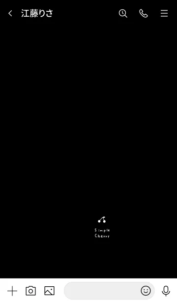 [LINE着せ替え] ブラック・ホワイト。シンプルさくらんぼ。の画像3