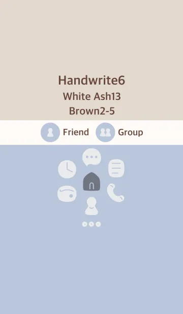 [LINE着せ替え] 手書き6 ホワイトアッシュ13 ブラウン2-5の画像1
