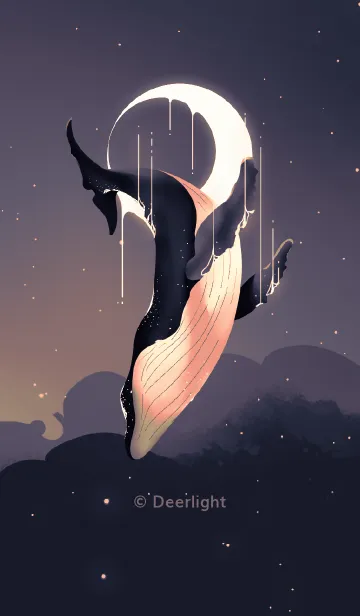 手描き - 天が落ちる_V.06｜ザトウクジラの着せ替えメイン画像