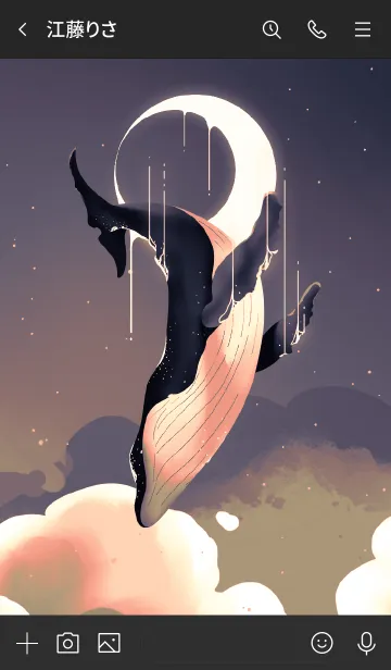 [LINE着せ替え] 手描き - 天が落ちる_V.06｜ザトウクジラの画像3