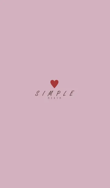 [LINE着せ替え] DUSKY PINK BROWN SIMPLE HEART 11の画像1