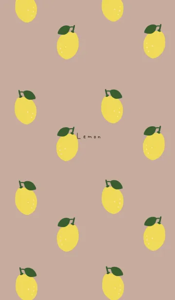 [LINE着せ替え] お洒落なレモン柄とベージュ。の画像1