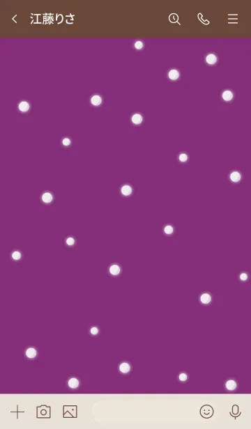 [LINE着せ替え] 雪だるまA2 ビビッドパープル2 ブラウン2-4の画像3