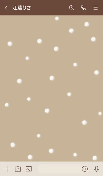 [LINE着せ替え] 雪だるまA2 ベージュ13 ブラウン2-cの画像3