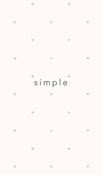 シンプルハート♡グレージュ&ピンクの着せ替えメイン画像